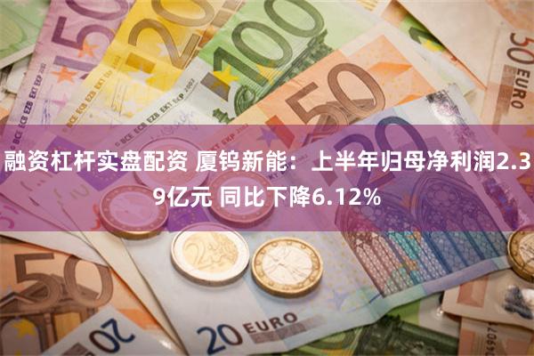 融资杠杆实盘配资 厦钨新能：上半年归母净利润2.39亿元 同比下降6.12%