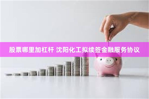 股票哪里加杠杆 沈阳化工拟续签金融服务协议